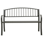 Garden Bench Grey 120 cm Steel