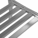 Garden Bench Black 120 cm Steel - 45-Degree Angle