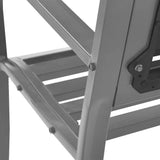 Garden Bench Black 120 cm Steel - Rear View