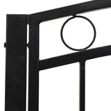 Garden Bench with Table Black 120 cm Steel - Rear View