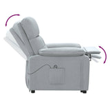 Stand up Chair Light Grey Fabric - Close-Up Angle