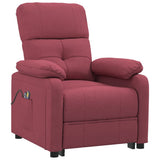Stand up Massage Chair Wine Red Fabric - Side View