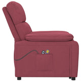 Stand up Massage Chair Wine Red Fabric