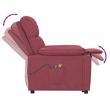 Stand up Massage Chair Wine Red Fabric