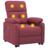 Stand up Massage Chair Wine Red Fabric - Extra Image