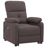 Stand up Massage Chair Dark Brown Fabric