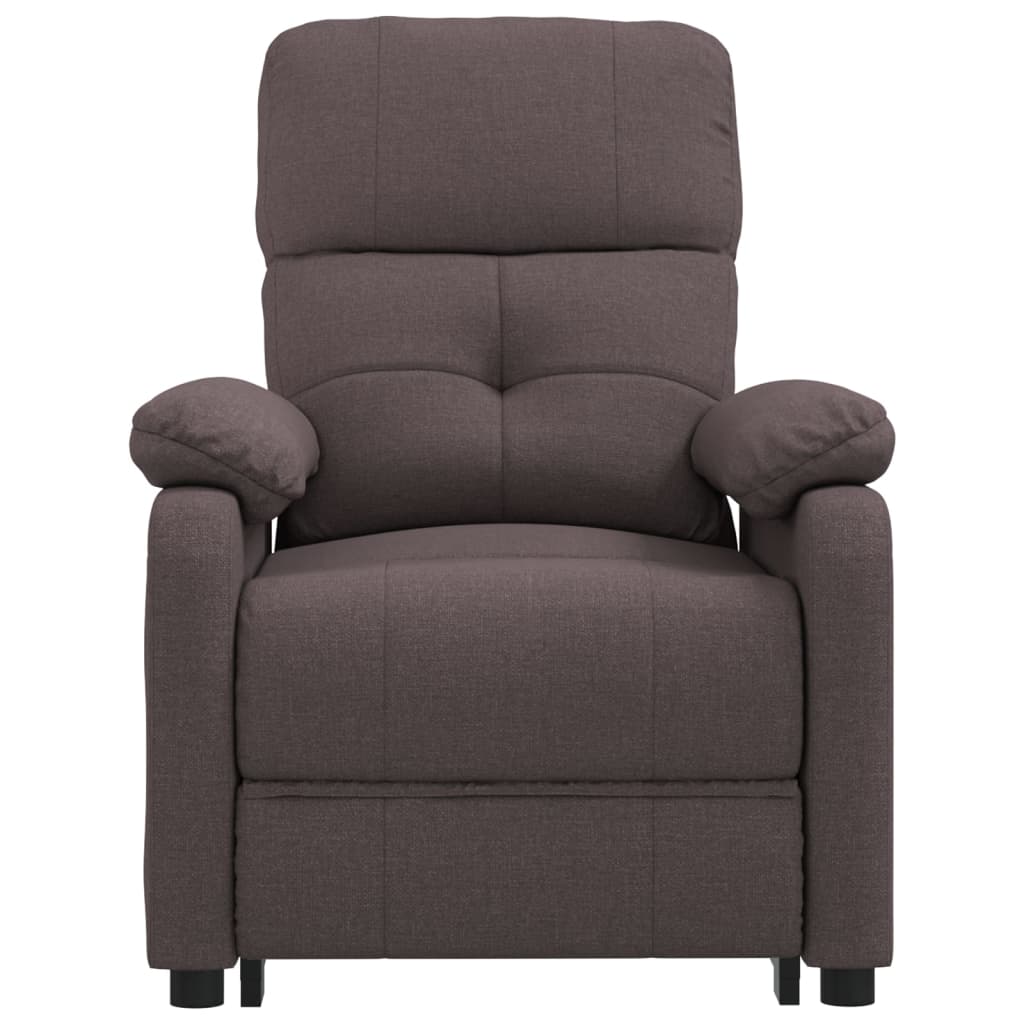 Stand up Massage Chair Dark Brown Fabric