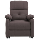 Stand up Massage Chair Dark Brown Fabric - Top-Down View