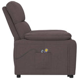 Stand up Massage Chair Dark Brown Fabric - 45-Degree Angle
