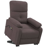 Stand up Massage Chair Dark Brown Fabric - Low Angle
