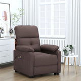 Stand up Massage Chair Dark Brown Fabric