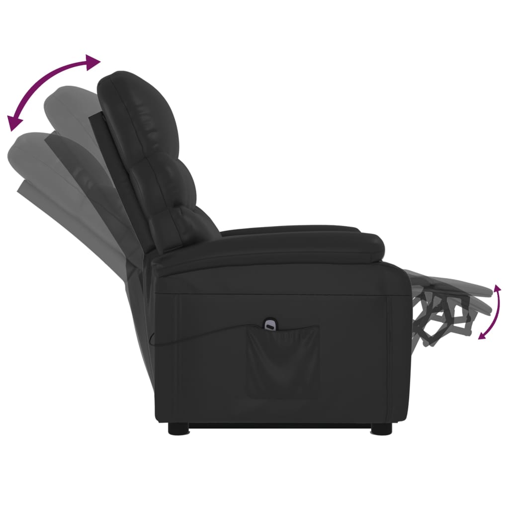 Stand up Chair Black Faux Leather