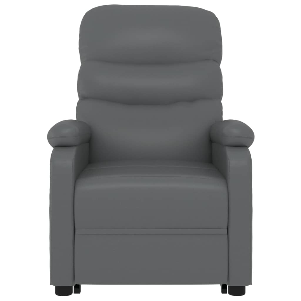 Stand up Chair Grey Faux Leather