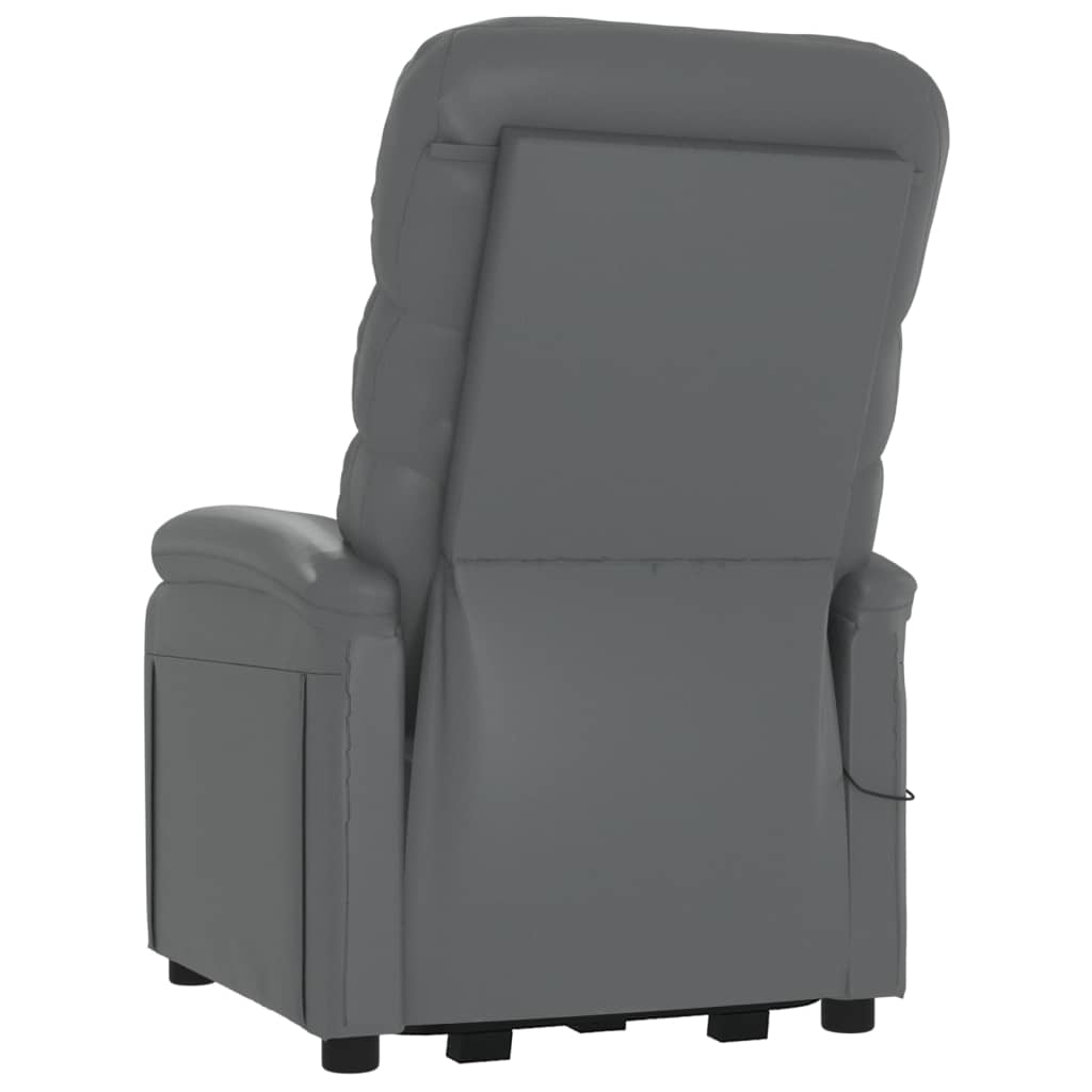Stand up Chair Grey Faux Leather