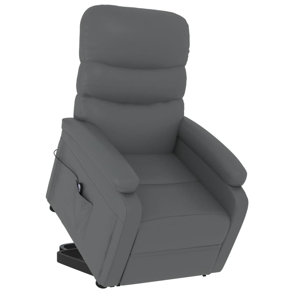 Stand up Chair Grey Faux Leather