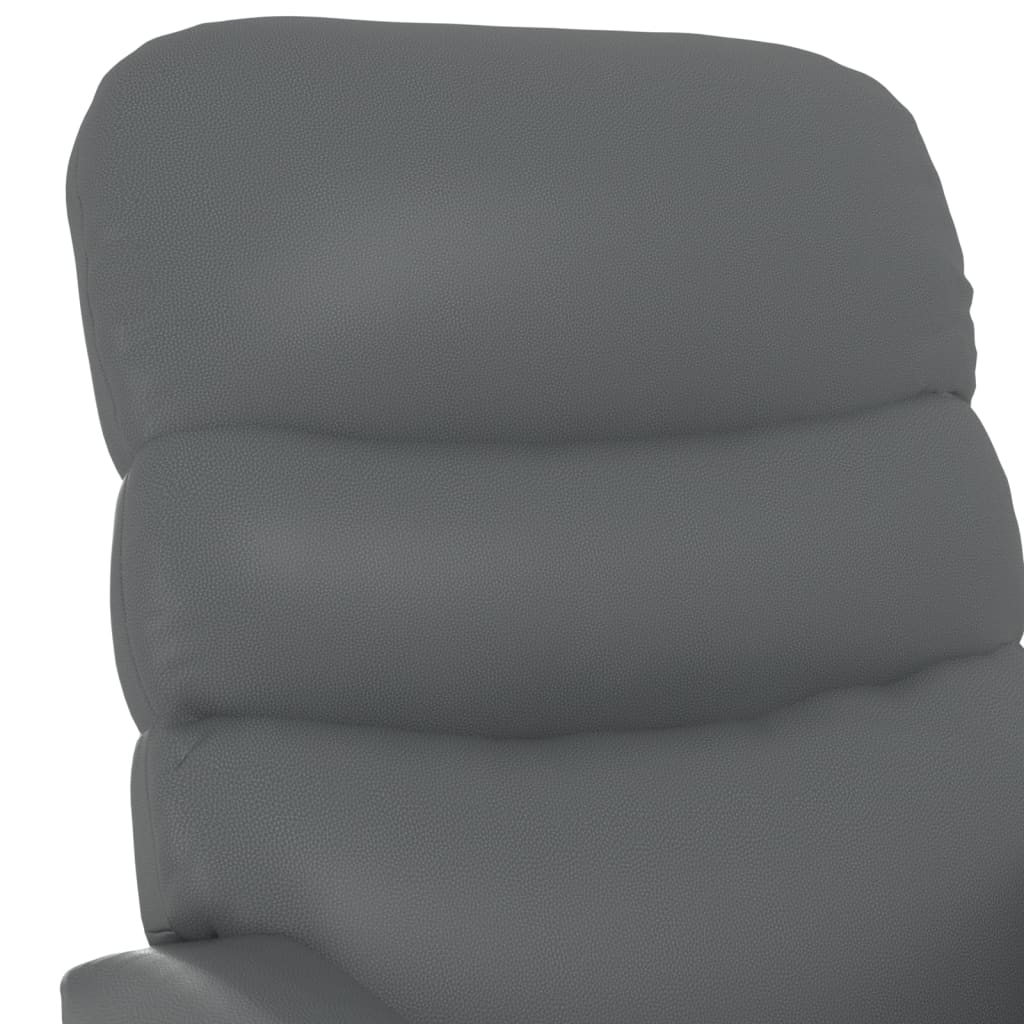 Stand up Chair Grey Faux Leather