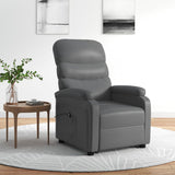 Stand up Chair Grey Faux Leather