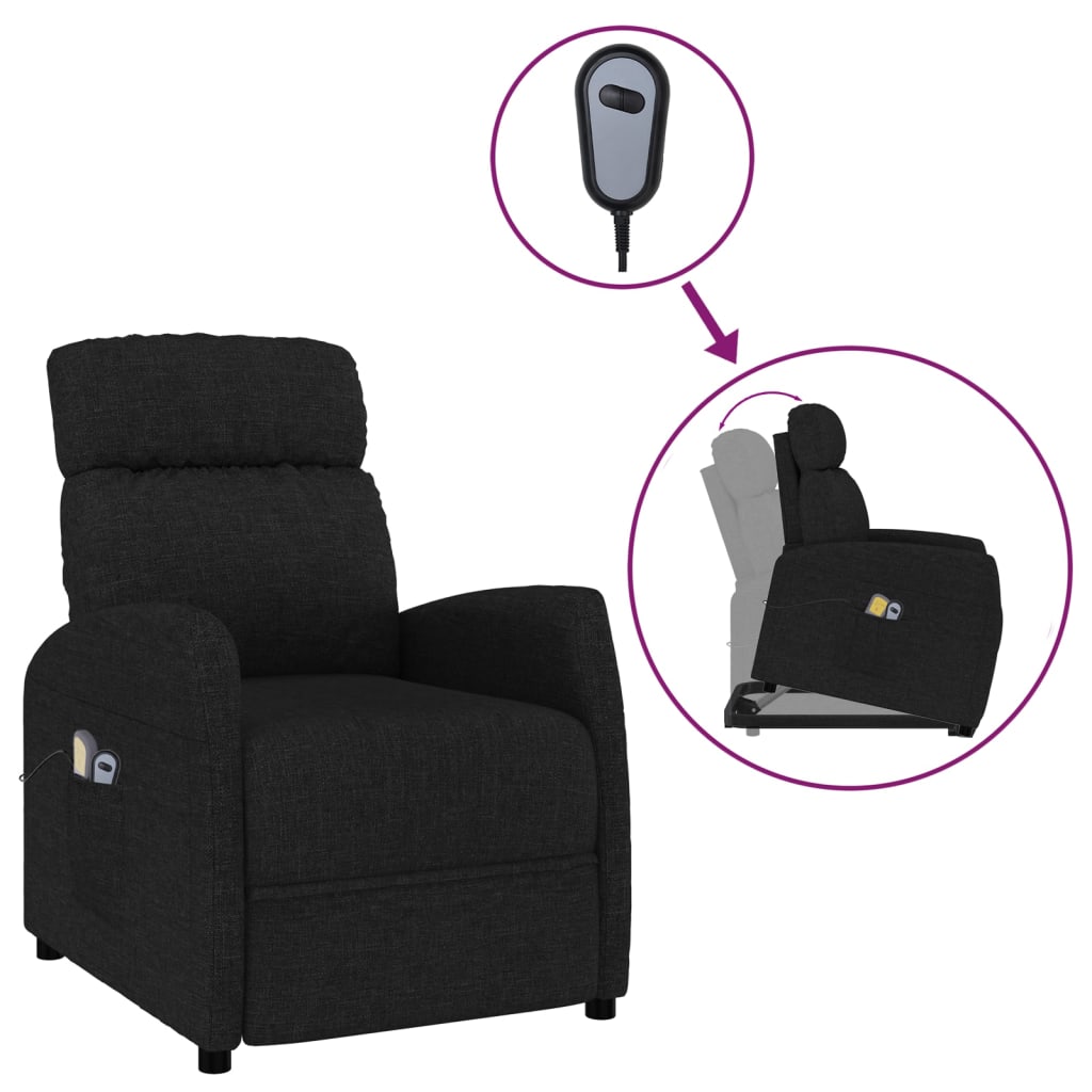 Stand up Massage Chair Black Fabric