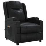 Stand up Massage Chair Black Faux Leather - Side View