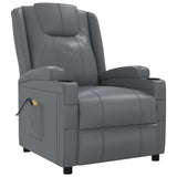 Stand up Massage Chair Anthracite Faux Leather - Side View