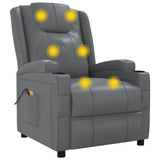 Stand up Massage Chair Anthracite Faux Leather - Close-Up Angle