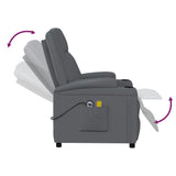 Stand up Massage Chair Anthracite Faux Leather - Low Angle