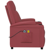 Stand up Massage Chair Wine Red Faux Leather - 45-Degree Angle