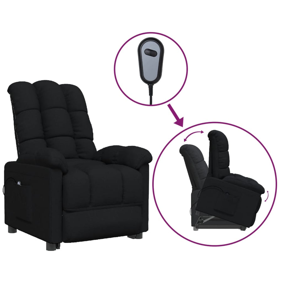 Stand up Chair Black Fabric