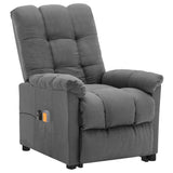 Stand up Massage Chair Light Grey Fabric - Front View