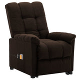 Stand up Massage Chair Dark Brown Fabric