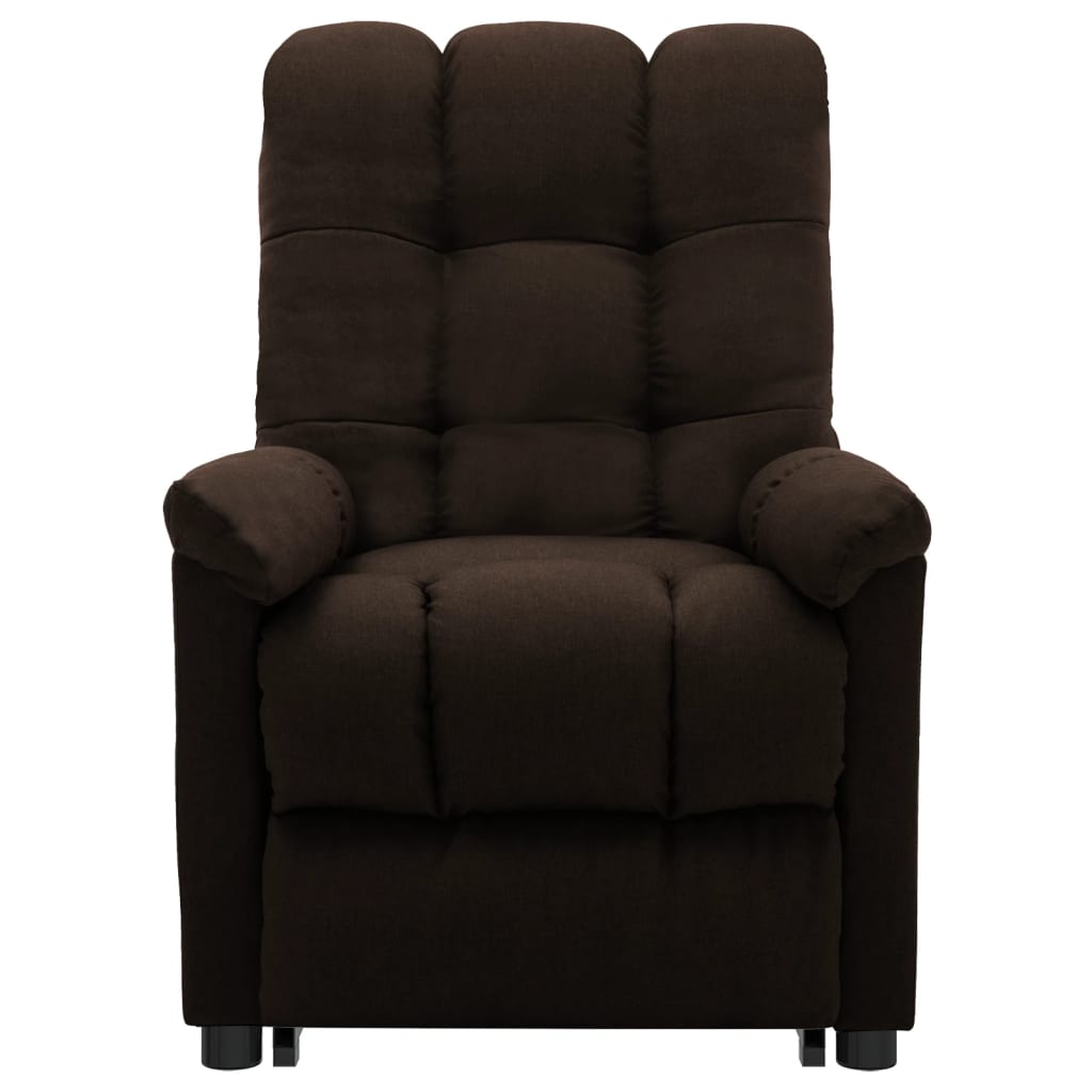 Stand up Massage Chair Dark Brown Fabric