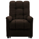 Stand up Massage Chair Dark Brown Fabric - Side View