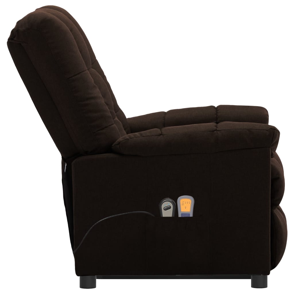 Stand up Massage Chair Dark Brown Fabric