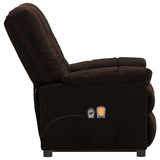 Stand up Massage Chair Dark Brown Fabric - Top-Down View