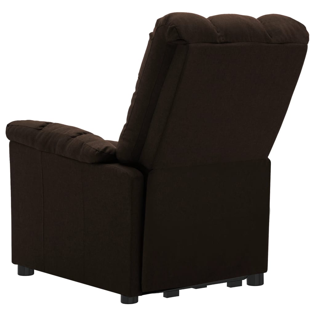 Stand up Massage Chair Dark Brown Fabric
