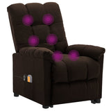 Stand up Massage Chair Dark Brown Fabric - Rear View