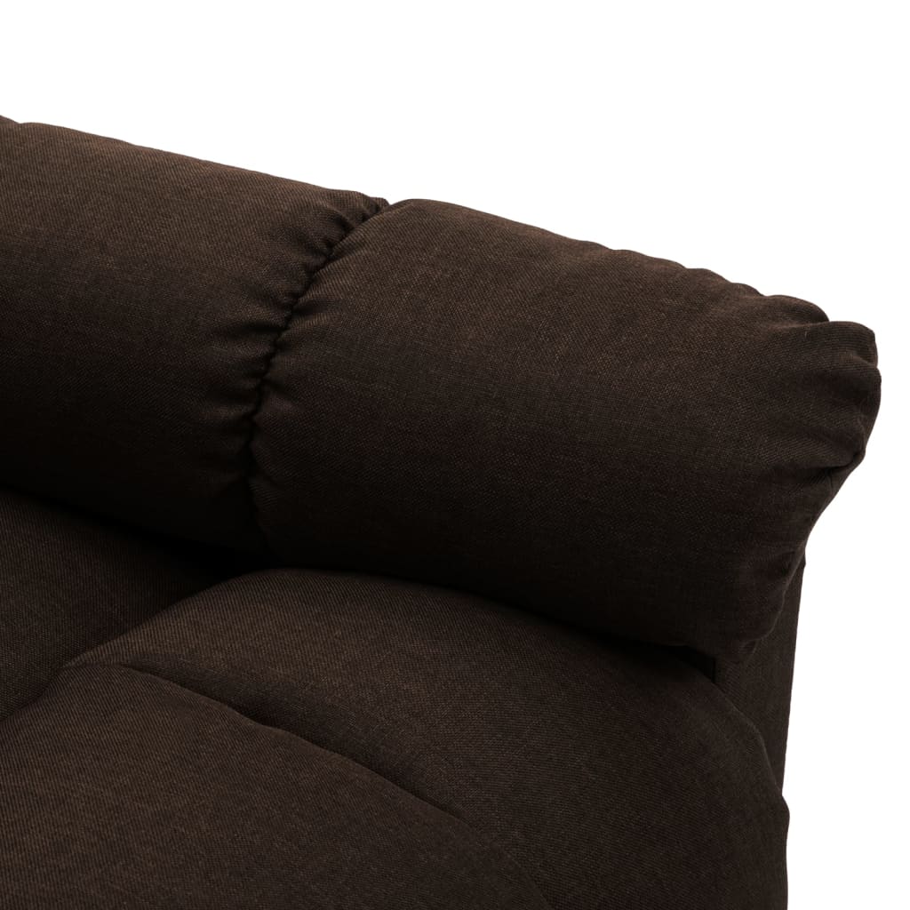 Stand up Massage Chair Dark Brown Fabric