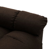 Stand up Massage Chair Dark Brown Fabric - Close-Up Angle