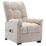 Stand up Massage Chair Cream Fabric - Front View