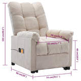 Stand up Massage Chair Cream Fabric - Extra Image