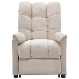 Stand up Massage Chair Cream Fabric - Side View