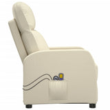Stand up Massage Chair Cream Faux Leather