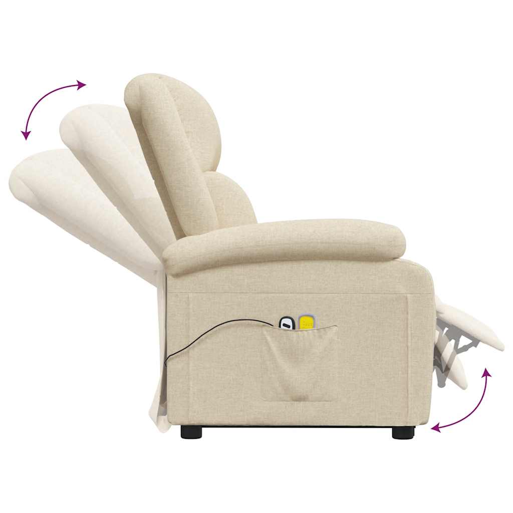 Stand up Massage Chair Cream Fabric