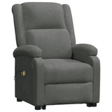 Stand up Massage Chair Dark Grey Fabric - Side View