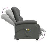 Stand up Massage Chair Dark Grey Fabric