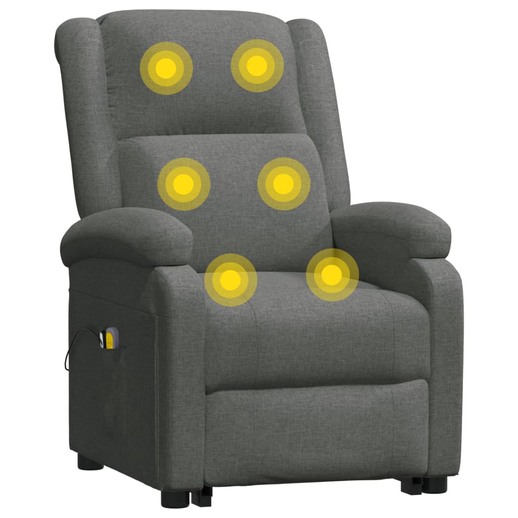 Stand up Massage Chair Dark Grey Fabric