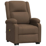 Stand up Massage Chair Brown Fabric - Side View