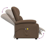 Stand up Massage Chair Brown Fabric - Low Angle