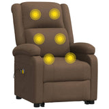 Stand up Massage Chair Brown Fabric - Extra Image
