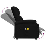 Stand up Massage Chair Black Fabric - Low Angle